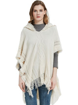 Autumn and Winter Button Hooded Cloak Shawl