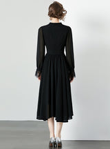 Black Lace Long Sleeve Dress