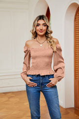 Solid Color Slim Long-sleeved Shirt