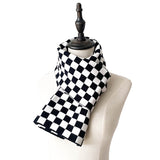 Black and White Checkered Scarf