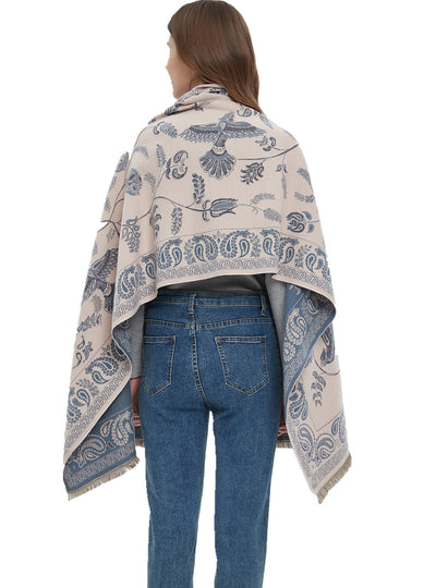 Jacquard Cashew Flower Scarf Shawl