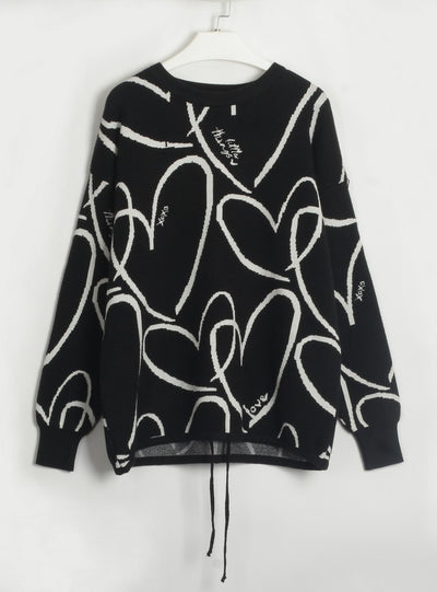 Love Knitted Round Neck Sweater