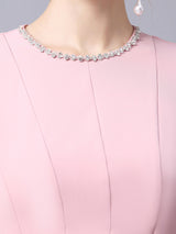 Pink Long Sleeve Mother Of The Bride Dress