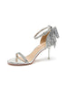 Bow Crystal Rhinestone Stiletto Sandals
