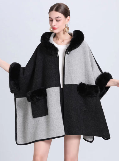 Autumn and Winter Loose Shawl Cloak