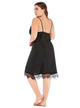 Sexy Deep V-neck Suspender Lace Dress