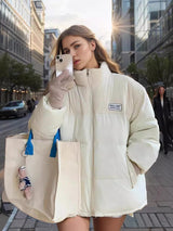 Thickened Vertical Retro Loose Cotton-padded Jacket