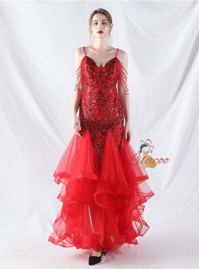 Mermaid Tulle Sequins Beading Prom Dress