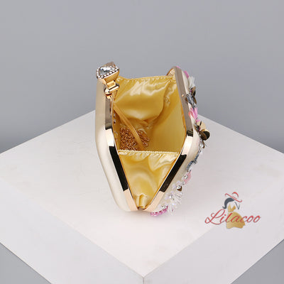 Handmade Flower Beaded Bag Banquet Bag