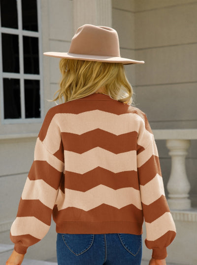 V-neck Knitted Short Cardigan Jacket