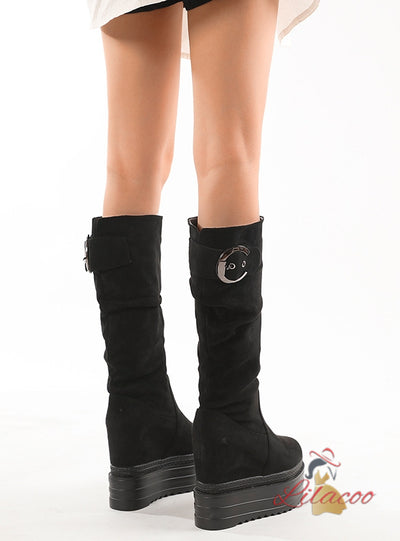 High Elastic Wedge High Heel Boots
