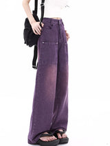 Vintage Purple Wide-leg Pants Jeans