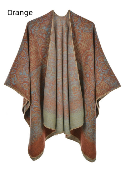 Retro National Wind Split Warm Cloak