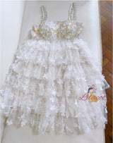 Suspender Sequins Backless Dress