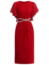 Red Beading Mother Of The Bride Dress