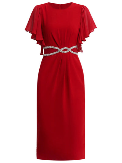 Red Beading Mother Of The Bride Dress