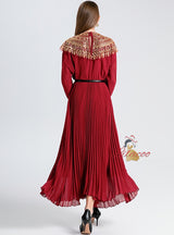 Heavy Industry Shawl Long-sleeved Slim Dress