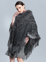 Cashmere-like Pullover Cloak Shawl Coat