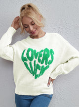 Leisure Love Contrast Loose Sweater