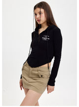 Hooded Sexy Backless Long Sleeve T-shirt