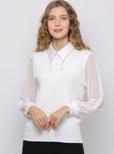 Solid Color Slim Long Sleeve Lapel Shirt