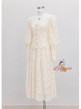 Lace Long Sleeve V-neck Prom Dress