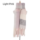 Coarse Fringed Plaid Stripes Scarf