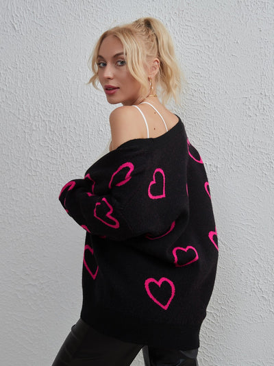 Love Contrasting Street Cardigan Sweater