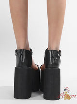 Ultra-high-heeled Muffins Buckle Thick-heeled Sandals
