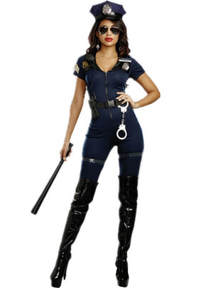 As Lieutenant Ivana Misbehave, you'll don a navy jumpsuit that leaves a lasting impression,