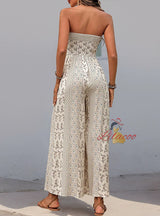 Summer Printed Casual Sleeveless Jumpsuit