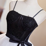 White Tulle Spaghetti Straps Homecoming Dress