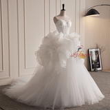 White Tulle Sweetheart Wedding Dress