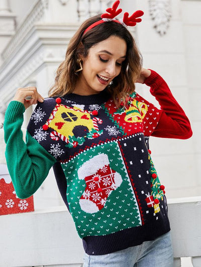 Christmas Tree Pullover Knitted Sweater