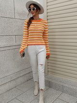Women Striped Pullover Sweater
