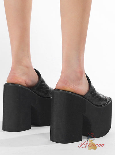Thick-soled Wedge Loafers Slippers