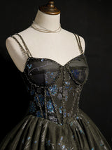 Black Tulle Sequins Beading Homecoming Dress