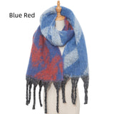 Thick Thick Fringed Five-pointed Star Color Matching Scarf
