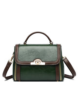 Large-capacity Wax Leather Portable Messenger Bag