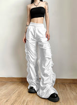High Waist Pleated Loose Casual Pant