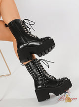 Thick Heels and Thick Soles Jockey Boots