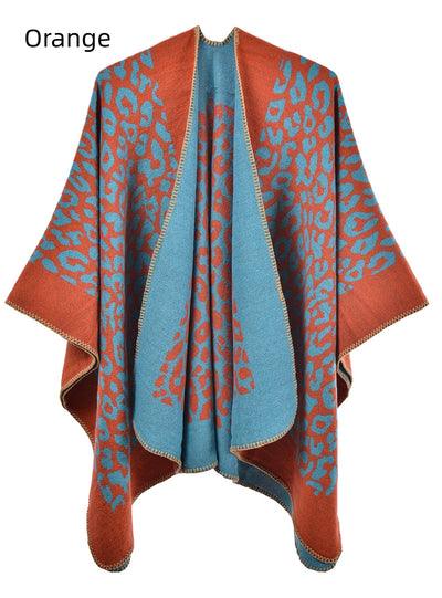 Women Cashmere-like Split Scarf Cloak