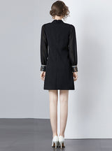 Heavy Embroidery Long Sleeve Dress