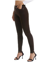 Coffee Slim Jeans Pencil Pants