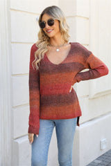 Tie-dyed Pullover Irregular Gradient Sweater