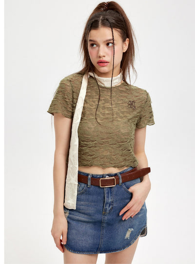 Short Letter Slim T-shirt