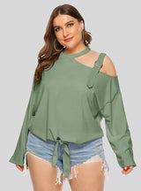 Solid Color Long Sleeve T-shirt Top