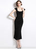 Folding Tube Top Slim Waist Dress