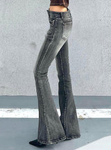 High Waist Tie-dyed Gradient Silm Jeans