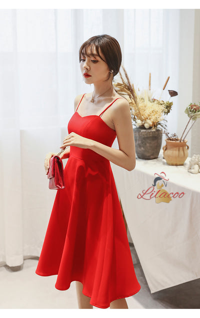 Slim-fit Suspender Long Dress